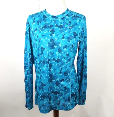 Camisa deportiva Koppen ajustada manga larga azul capa base para mujer L Foto 1 de 4