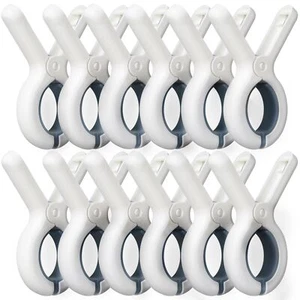 12 Pack Beach Towel Clips with Strong Anti-Rust SpringsHeavy Duty Towel Clips... - Picture 1 of 8