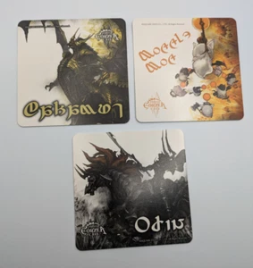 Final Fantasy XIV 14 Drinks Coaster Moogle Mog, Bahamut & Odin Eorzea Cafe Japan - Picture 1 of 7