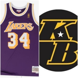Mitchell & Ness Shaquille O'Neal Lakers Jersey with (KB Patch) - Picture 1 of 7
