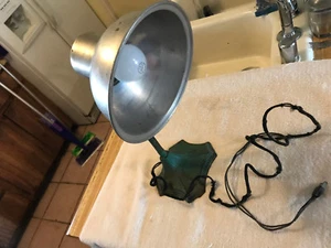Antique Vintage Art Deco Light Desk Lamp works Cast Iron Base - Picture 1 of 9