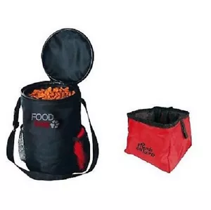 Set da viaggio pieghevole- Contenitore per cibo da 1,5 Kg+ciotola per acqua 1,8l - Foto 1 di 1