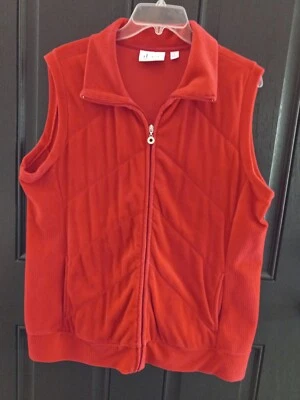 Chaleco Mujer D&Co L Rojo Cremallera Usado  Foto 1 de 4