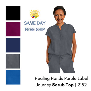 Healing Hands Purple Label Women's Journey Mandarin Collar Boxy Scrub Top | 2152