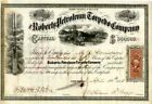 1865 Roberts Petroleum Torpedo Co certificat stock délivré à la date du tir de Lincoln.