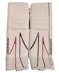 "Nuevas almohadillas para piernas de hockey sobre hielo Sherwood T95 blanco/azul/rojo Sr. 36+1" - Imagen 1 de 2