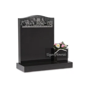 The Luton Granite Headstone Black - Picture 1 of 1