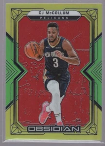 2021 Panini Obsidian Electric Etch Red Yellow & Green Flood /99 CJ McCollum #78 - Bild 1 von 2