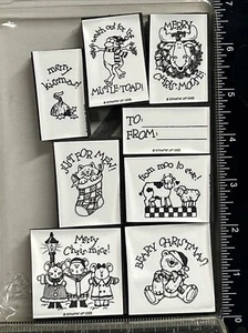 Juego de etiquetas de sello de goma Stampin' Up, etc. 8 piezas - Imagen 1 de 4