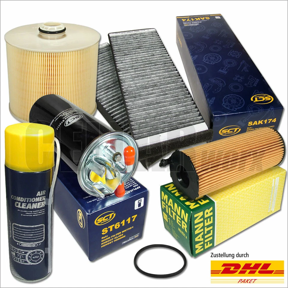 Inspektionspaket für Audi A6 4F 2,7 TDI 3,0 TDI | Filtersatz & Klimareiniger - Bild 1 von 2
