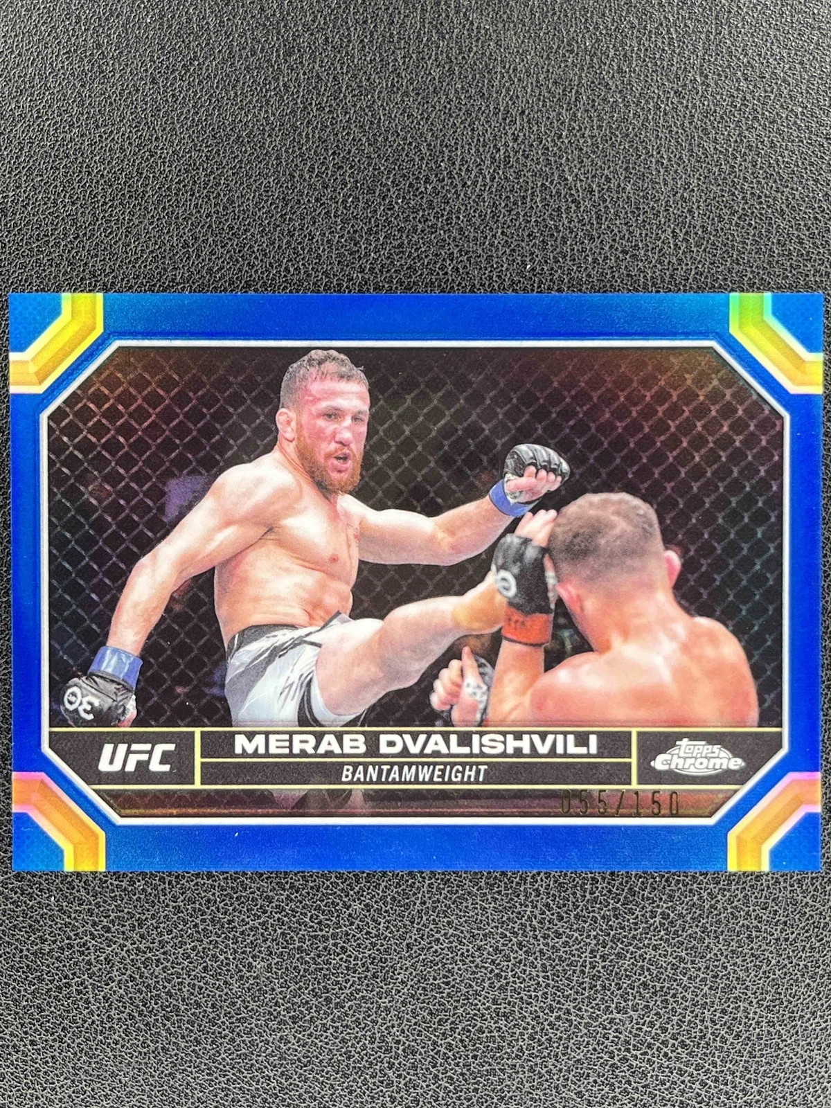 2024 Topps Chrome UFC Merab Dvalishvili Blue Refractor /150 MDJ1Y