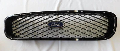 Новая из старых запасов оригинальная глянцевая черная вставная решетка радиатора для грузовика Ford 1997 1998 F150 + эмблема - Изображение 1 из 4