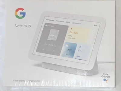 Google Nest Hub (2nd Gen.) Smart Display - Chalk     **BRAND NEW IN SEALED BOX** - Image 1 of 4