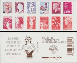 2008 FRANCE Carnet 1518** BC4287** ou 225** VISAGES DE LA CINQUIEME REPUBLIQUE  - Foto 1 di 1