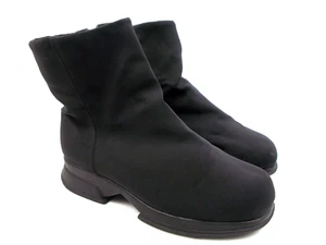 Stivaletti LL Bean donna taglia 9 M neri nylon zip laterale suola grossa - Foto 1 di 10