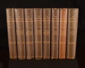 1888-89 8vol The Works of William Shakespeare H Irving F Marshall G Browne - Picture 1 of 11