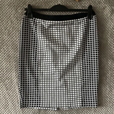GEORGE WOMENS SKIRT BLACK AND WHITE SIZE 16 - Image 1 of 4