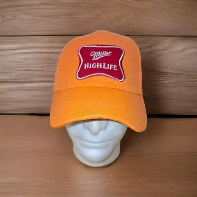 Кепка Miller High Life с ремешком сзади с логотипом оранжевого пива для вечеринок охоты папы - Изображение 1 из 4