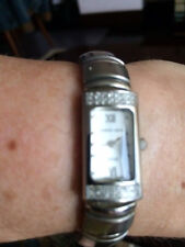 Ladies Swiss made quartz movement diamond wristwatch, stainless steel bracelet