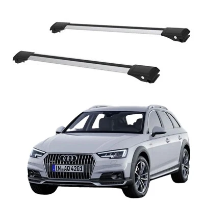 Juego de barras transversales para portaequipajes de techo para Audi A4 B9 Allroad Quattro desde 2016 juego gris Foto 1 de 4