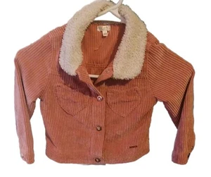 Tahari Mädchen Cord Rosa Sherpa Kragen Jacke Größe 5 - Bild 1 von 8