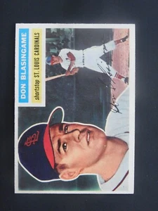 1956 Topps Baseball Card #309 Don Blasingame (NM) - Picture 1 of 2