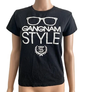 Gangnam Style Graphic T-Shirt Youth Size M back White spellout - Picture 1 of 5