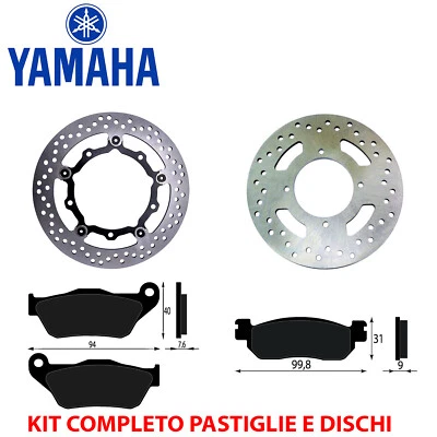 CRP KIT COMPLETO FRENO PASTIGLIE E DISCHI YAMAHA X-MAX X MAX 250 NO ABS 2007 2009