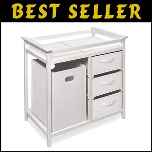 3-Drawer Portable Baby Changing Table with Safety Rails for Modern Nurseries - Picture 1 of 8
