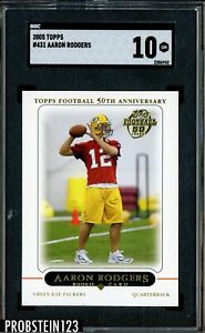 2005 Topps #431 Aaron Rodgers RC Rookie Packers SGC 10 GEM MINT