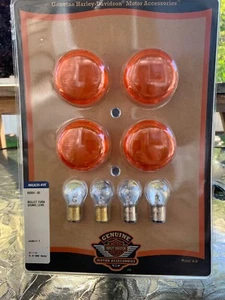 NUEVO Harley Davidson Naranja Bala Señal de Giro Lente y Bombillas 69304-02 Humo - Imagen 1 de 5