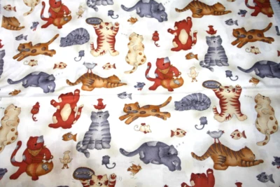 КОШКИ (И ИХ ДРУЗЬЯ) ИЗ ВЕЧНЫХ СОКРОВИЩ - 100% ХЛОПОК ТКАНИ - Изображение 1 из 4