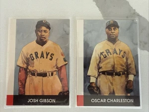 Josh Gibson & Oscar Charleston Negro League Fehlerkarten 2 & 36 1990 Eclipse - Bild 1 von 4