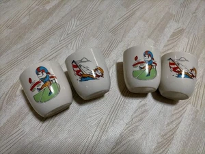 Fujiya Peko Poko tazze da tè set 4 pezzi retrò epoca Showa stoviglie da cucina rare - Foto 1 di 7