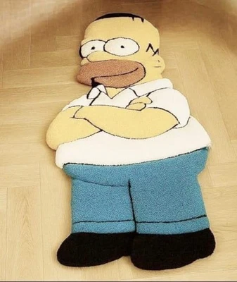 Alfombras acolchadas Homer Simpson - Alfombras de personajes de dibujos animados para habitación o sala de estar de niños Foto 1 de 4