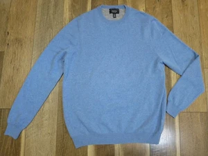 Nordstrom Men's Blue Cashmere Crew Neck Sweater Sz L - Picture 1 of 9