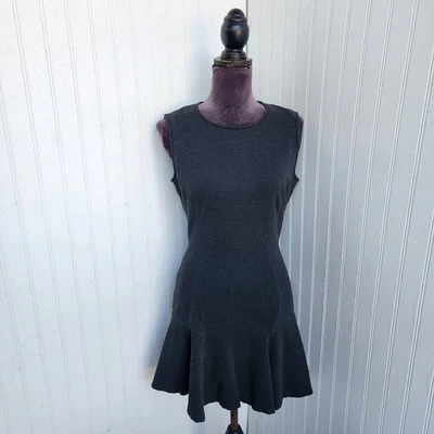 Vestido Michael Kors Hecho en Italia Gris Carbón Diseñador Lujo Mujeres Acampanado Talla 10 Foto 1 de 4