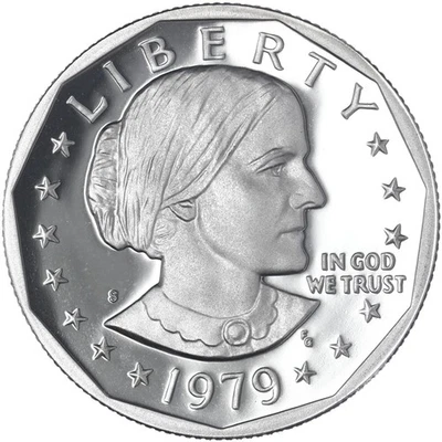 1979 S Susan B Anthony Dollar Gem DCam Proof CN-Clad Type 2 / Clear S - Image 1 of 4