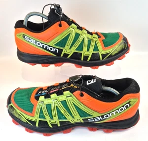 Salomon Fellraiser Herren Trail Fell Laufschuhe UK 8 Tough Mud Orange Grün - Bild 1 von 19