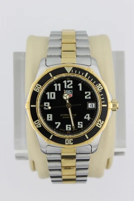 Tag Heuer WM1120.BB0314 Mens 2000 Series Professional Watch Black Gold Silver 8" - Image 1 of 4