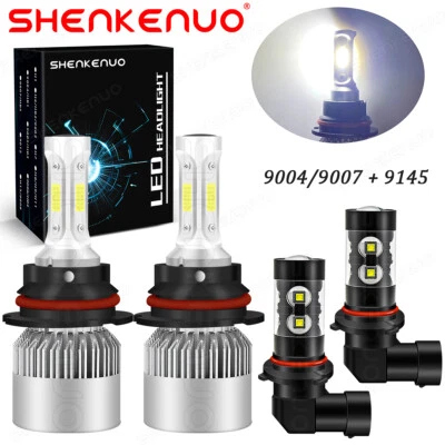 For Dodge Grand Caravan 2001-2007 6000K LED Headlight + Fog Light Bulbs Qty 4 - Image 1 of 4