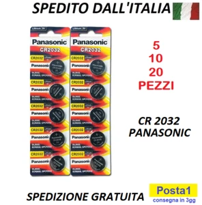 Batterie litio Panasonic CR2032 3V Pile DL orologio bottone blister - Afbeelding 1 van 8