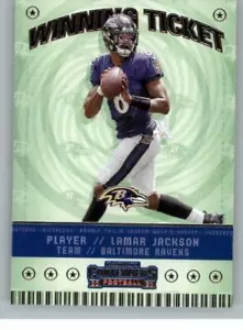 2020 Panini Contenders Winning Ticket #4 Lamar Jackson (ref 127663) - Picture 1 of 2
