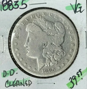 Dólar de plata Morgan 1883-S ~ en muy buen estado "limpiado" ~bonita moneda~ ref# d/d - Imagen 1 de 2