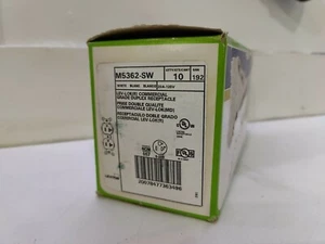New (10) Leviton M5362-SW 20A 125V White Commercial Duplex Receptacle Outlet - Picture 1 of 5