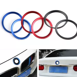 1x Car Front Rear Hood Logo Surrounding Ring Aluminum For BMW 82mm/74mm Emblem - Picture 1 of 24