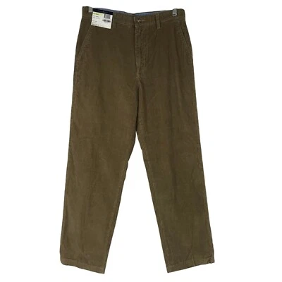 CLUB ROOM - MEN'S 30 X 30 - TAN CORDUROY FLAT FRONT 100% COTTON DRESS PANTS - Image 1 of 4