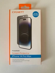 NEW Cygnett iPhone 14 Pro Max Glass Screen Protector PrivateShield Antibacterial - Picture 1 of 6
