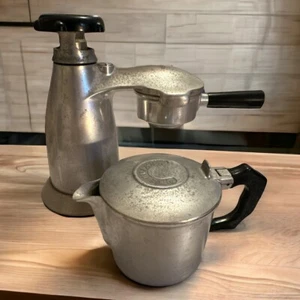 Vesuviana Stovetop Espresso Coffee Maker Aluminum Vtg 1950s Made in Italy - Picture 1 of 5