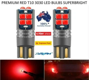 T10 W5W 12V SAMSUNG RED LED HEADLIGHT DRIVING BULBS LIGHT PARKER INTERIOR - Picture 1 of 4